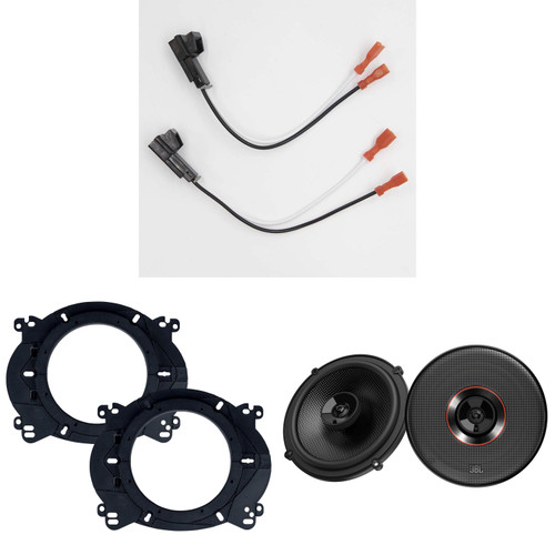 JBL Speakers 6.5 inch for Chevrolet Silverado 1999-2006 Upgrade Kit - Pair of CLUB Series with Adapters and Harness, Coaxial 6 1/2 Car Audio Front Door Speaker for Chevy CLUB-64SQ