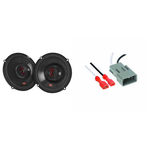 JBL Speakers 6.5 inch for Honda Civic 2002-2020 Upgrade Kit - 2 Pack of STAGE Series with Harness, Coaxial 6 1/2 Car Audio Front Door or Rear Deck Speaker, Stage3637FAM