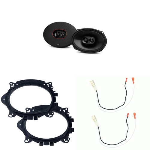 JBL Speakers 6X9 inch for Toyota Corolla 2014-2019 Upgrade Kit - Pair of CLUB Series with Adapters and Harness, Car Audio Rear Deck Speaker, CLUB-964M