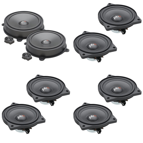 Powerbass Speaker Upgrade Kit Compatible with 2020 - 2025 Tesla Model Y – Dash, Front & Rear Door & Rear Deck Component Speakers – Direct Fit OEM Replacement Audio System