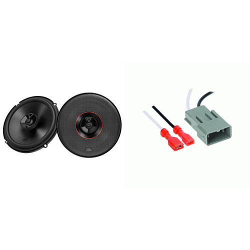 JBL Speakers 6.5 inch for Honda Civic 2002-2020 Upgrade Kit - 2 Pack of CLUB Series with Harness, Coaxial 6 1/2 Car Audio Front Door or Rear Deck Speaker, CLUB-64