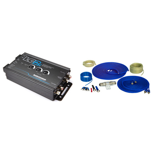 AudioControl LC2i Active 2-Channel Line Driver/Line Output Converter with 8Gauge Pure OFC Copper Amplifier wiring Kit