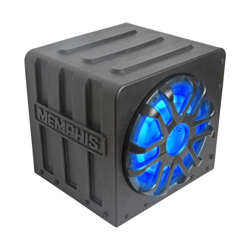 Memphis Audio MME10T24 10" Marine Loaded Enclosure with Passive Radiator, Selectable 2 Ohm or 4 Ohm