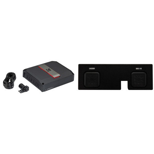 Kicker 51KTDL7T102 Toyota Tacoma Dual 10" L7T Subwoofer Enclosure + LX850.1 Amp 2-Ohm Loaded Bass Package