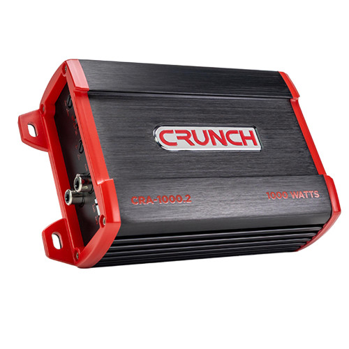 CRUNCH CRA-1000.2 CRA Series 1000 Watt Two Channel Amplifier 250x2 @ 4OHM, 500x2 @ 2OHM, 1000x1 @ 4OHM Bridged