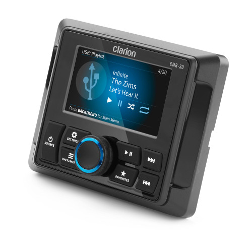 Clarion CMR-30 Wired Marine Remote with 3" Full-Color LCD Display, IP67, Compatible with CMM-20, CMM-30 & CMM-30BB - Used, Very Good