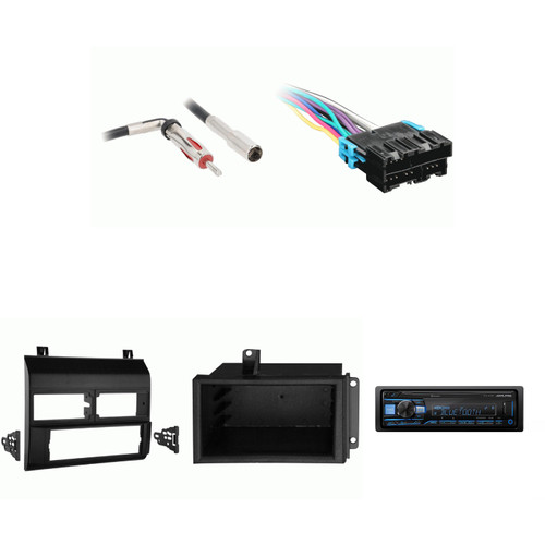 Chevrolet GMC CK Truck 88-94 Alpine UTE-83BT Single Din Radio Bundle Black Dash includes pocket