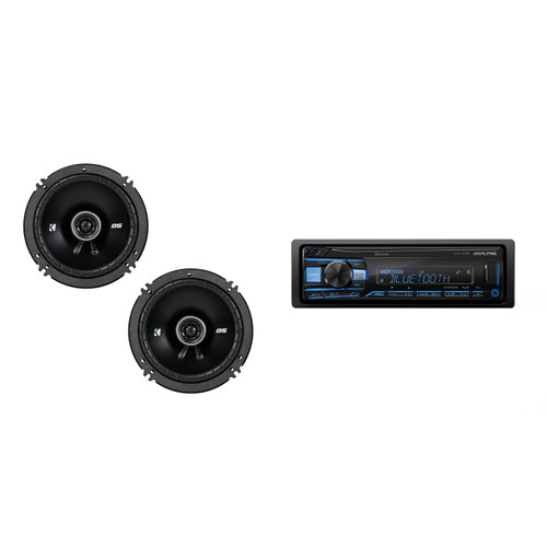 Alpine UTE-83BT Bluetooth Receiver & Kicker DSC 6.5" Speakers