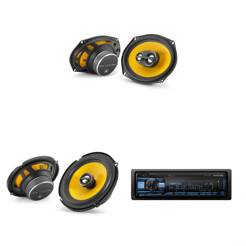 Alpine UTE-83BT Bluetooth Receiver & JL Audio C1-650X, C1-690TX 6.5" & 6x9" Speakers