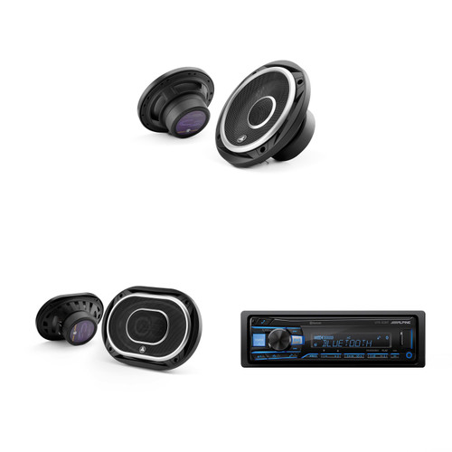Alpine UTE-83BT Bluetooth Receiver & JL Audio C2-650X, C2-690TX 6.5" & 6x9" Speakers