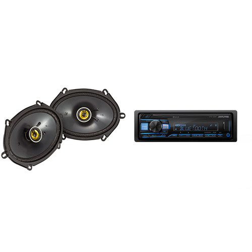 Alpine UTE-83BT Bluetooth Receiver & Kicker CSC 5x7" / 6x8" Speakers