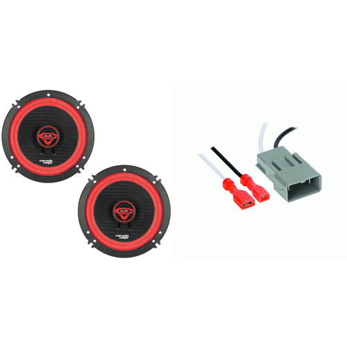 Cerwin Vega V65 Speakers 6.5 inch for Honda Civic 2002-2020 Upgrade Kit - One Pair of Vega Series with Harness, Coaxial 6 1/2 Car Audio Front Door or Rear Deck Speakers