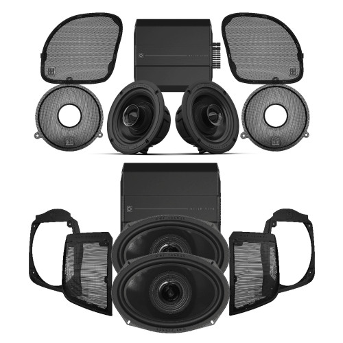 Wet Sounds WS-HAR-FSK Front Speaker Kit with WS-HAR-SBK Lower Fairing Kit for 14-23 HD Touring