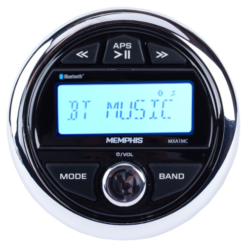 Memphis Audio MXA1MC Gauge Style Bluetooth Marine Media Center