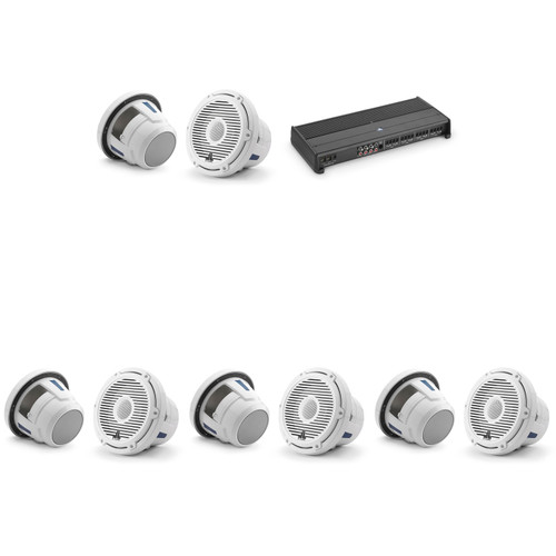 JL Audio M6 8.8" Marine Audio System – 8 Speakers (4 Pair) with XDM800/8 8-Channel Amplifier – Premium Full Boat Audio Upgrade for OEM Replacement