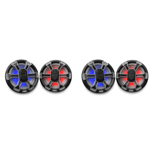 MTX 8" Marine Speaker Bundle – (2 Pair) MA8C-B Coaxial Speakers – DIY Pontoon & Wake Boat Audio Upgrade for Full Boat Sound System