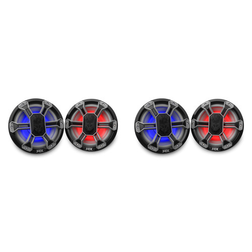 MTX 6.5" Marine Speaker Bundle – (2 Pair) MA65C-B Coaxial Speakers – DIY Pontoon & Wake Boat Audio Upgrade for Full Boat Sound System