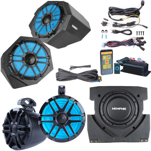 Memphis Audio X30CORE4 Plus 4 Speakers w/ Subwoofer for Maverick X3 '17+