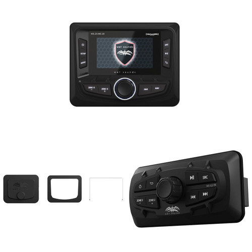 専用 マリン ×2 Wet Sounds WS-ZX-MC-20 3-Zone Marine Stereo w/ Bluetooth, AM/FM/WB