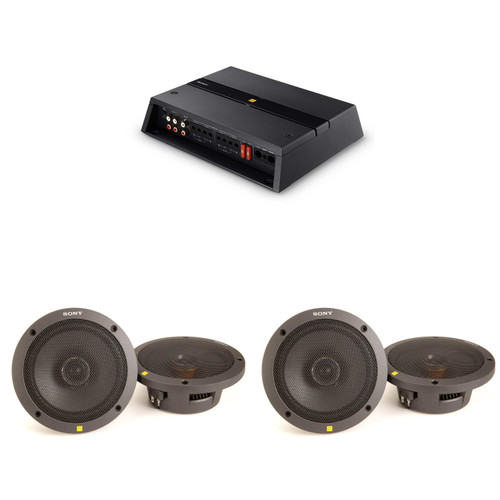 Sony XS-160ES 6.5" Speakers (2 Pair) With XM-4ES 4-Channel Amplifier