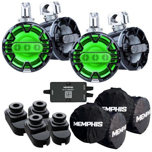 Memphis Audio MM84TB 8" Tower Speakers, Black (4 Units) for Centurion Predator Tower - Fits Ri230, Ri245, Ri265 -  2 Pairs
