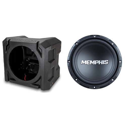 SSV Works US-10U Universal 10" Subwoofer Enclosure w/ Memphis Audio SRX1040V 10" Street Reference Single 4-Ohm Subwoofer - 300 wRMS