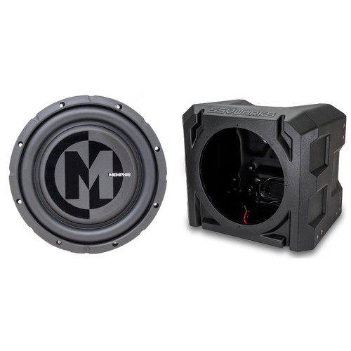 SSV Works US-10U Universal 10" Subwoofer Enclosure w/ Memphis Audio PRXS1024 10” Power Reference Slim Subwoofer