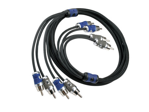 Kicker 46QI44 Q-Series 4-Channel RCA Interconnects, 4.0 Meter - Used, Open Box
