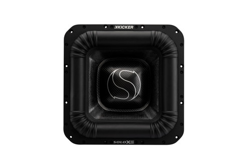 KICKER 52L7XS152 - 15 Inch SoloXS L7XS 2 Ohm DVC Square Subwoofer with 1500 to 3000 Watts RMS, 43mm Xmax, Forced Air Cooling, and Field Replaceable Recone
