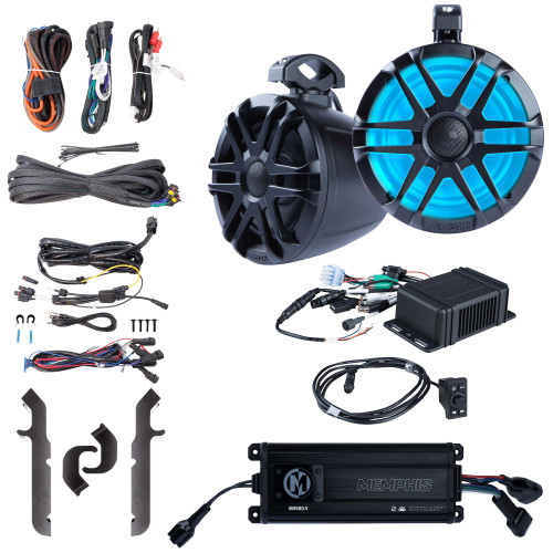 Memphis Audio YWPRO4 - UTV Audio System - Front Speakers, SMC2A Compatible with Yamaha Wolverine 21' Up