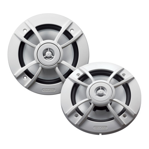 Kenwood KFC-1633MRW 6.5" 2-way Marine Speaker (White), 100W Max power
