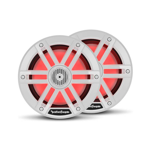 Rockford Fosgate M1-65 6.5” Color Optix Marine 2-Way System- 75 Watts Rms, 300 Watts Peak, White Grilles Included - Used, Open Box