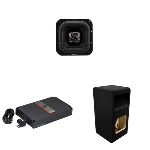 Kicker SOLOXS 52L7XS122 12" Subwoofer & Enclosure with LX3000.1 Mono Amplifier