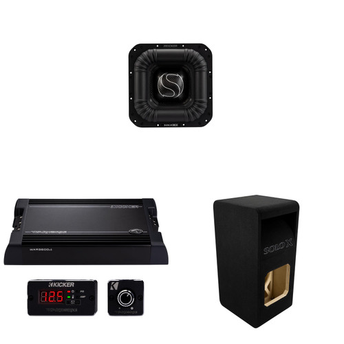 Kicker SOLOXS 52L7XS122 12" Subwoofer & Enclosure with WXA3600.1 Warhorse Mono Amplifier
