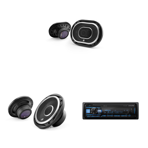 Alpine UTE-63BT Bluetooth Receiver & JL Audio C2-650X, C2-690TX 6.5" & 6x9" Speakers