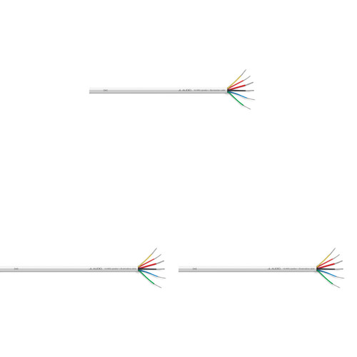 JL Audio XM-WHTMFC-25 75 FT Marine Speaker & RGB LED Wiring Upgrade Bundle – 3 Pack White 6-Conductor Cable for JL Audio LED Speakers