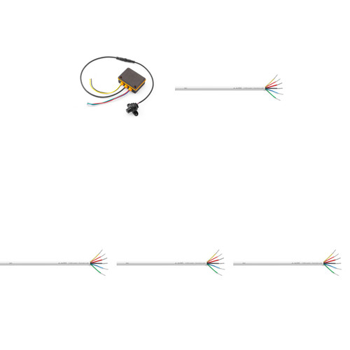 JL Audio MLC-RW WiFi LED Controller & XM-WHTMFC-25 100 FT Marine Speaker RGB Wiring Bundle – 4 Pack White Cable for LED Speaker Upgrades
