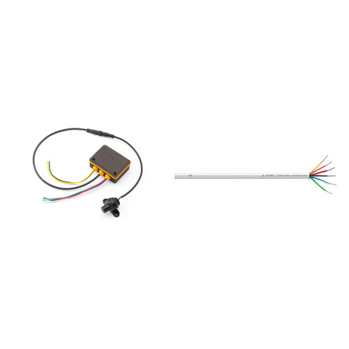 JL Audio MLC-RW WiFi LED Controller & XM-WHTMFC-25 25 FT Marine Speaker RGB Wiring Bundle – White Cable for LED Speaker Upgrades