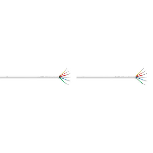 JL Audio XM-WHTMFC-250 500 FT Marine Speaker & RGB LED Wiring Bundle – 2 Rolls White Cable for LED Speaker Upgrades