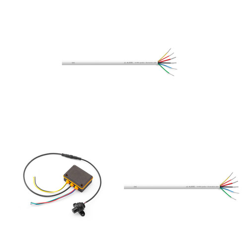 JL Audio MLC-RW WiFi LED Controller & XM-WHTMFC-250 500 FT Marine Speaker RGB Wiring Bundle – 2 Roll Install Kit for Boat LED Speaker Upgrades