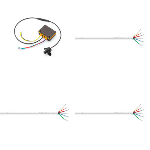 JL Audio MLC-RW WiFi LED Controller & XM-WHTMFC-250 750 FT Marine Speaker RGB Wiring Bundle – 3 Roll Install Kit for Boat LED Speaker Upgrades