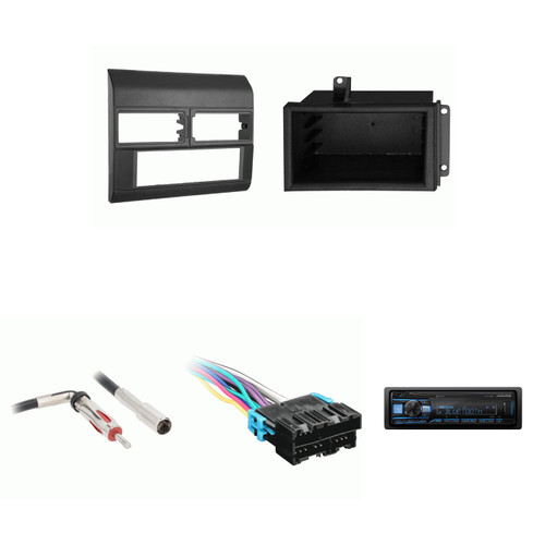Chevrolet GMC CK Truck 88-94 Alpine UTE-63BT Single Din Radio Bundle Gray Dash includes pocket