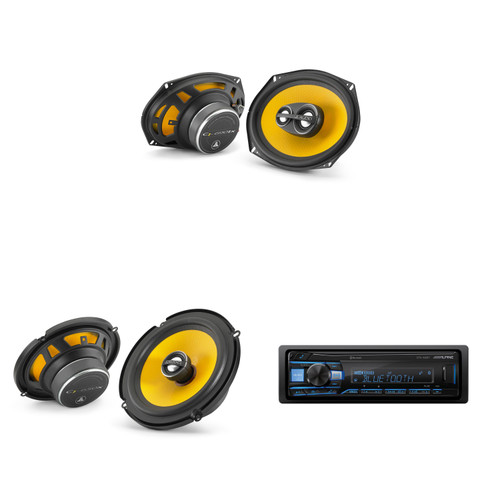 Alpine UTE-63BT Bluetooth Receiver & JL Audio C1-650X, C1-690TX 6.5" & 6x9" Speakers