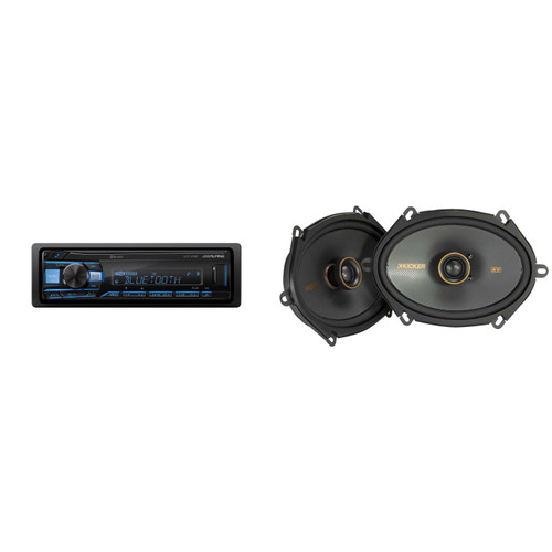 Alpine UTE-63BT Bluetooth Receiver & Kicker KSC 5x7" / 6x8" Speakers