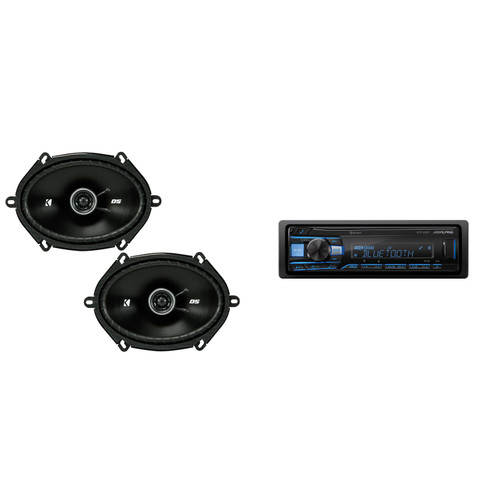 Alpine UTE-63BT Bluetooth Receiver & Kicker DSC 5x7" / 6x8" Speakers