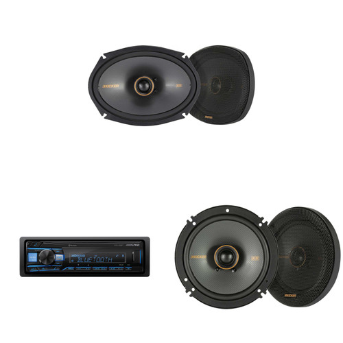 Alpine UTE-63BT Bluetooth Receiver & Kicker KSC 6.5", 6x9" Speakers