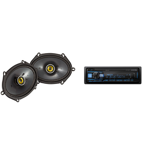 Alpine UTE-63BT Bluetooth Receiver & Kicker CSC 5x7" / 6x8" Speakers