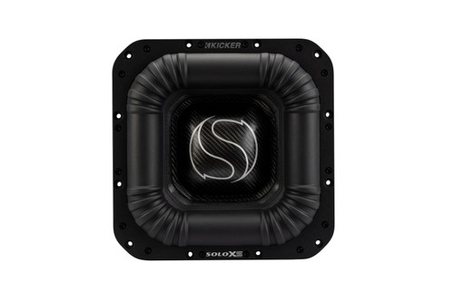 KICKER 52L7XS121 - 12" SoloXS L7XS 1 Ohm DVC Square Subwoofer with 1500-3000W RMS, 43mm Xmax, Forced Air Cooling, and Field-Replaceable Recone System - Used, Open Box