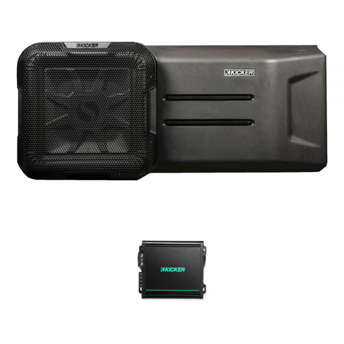 Kicker 51KJPL7T122 L7T 12" Jeep Wrangler JK 2-Ohm Subwoofer Enclosure with 48KMA8001 800-Watt Marine Grade Mono Amplifier, Fits 2007-2018 JK