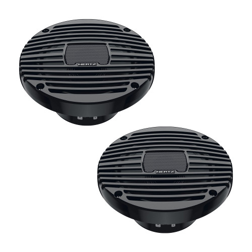 Hertz HEX 6.5 M-TC - 6.5" 4-Ohm Coaxial Marine Speakers, Black Grilles, Pair - Used, Very Good